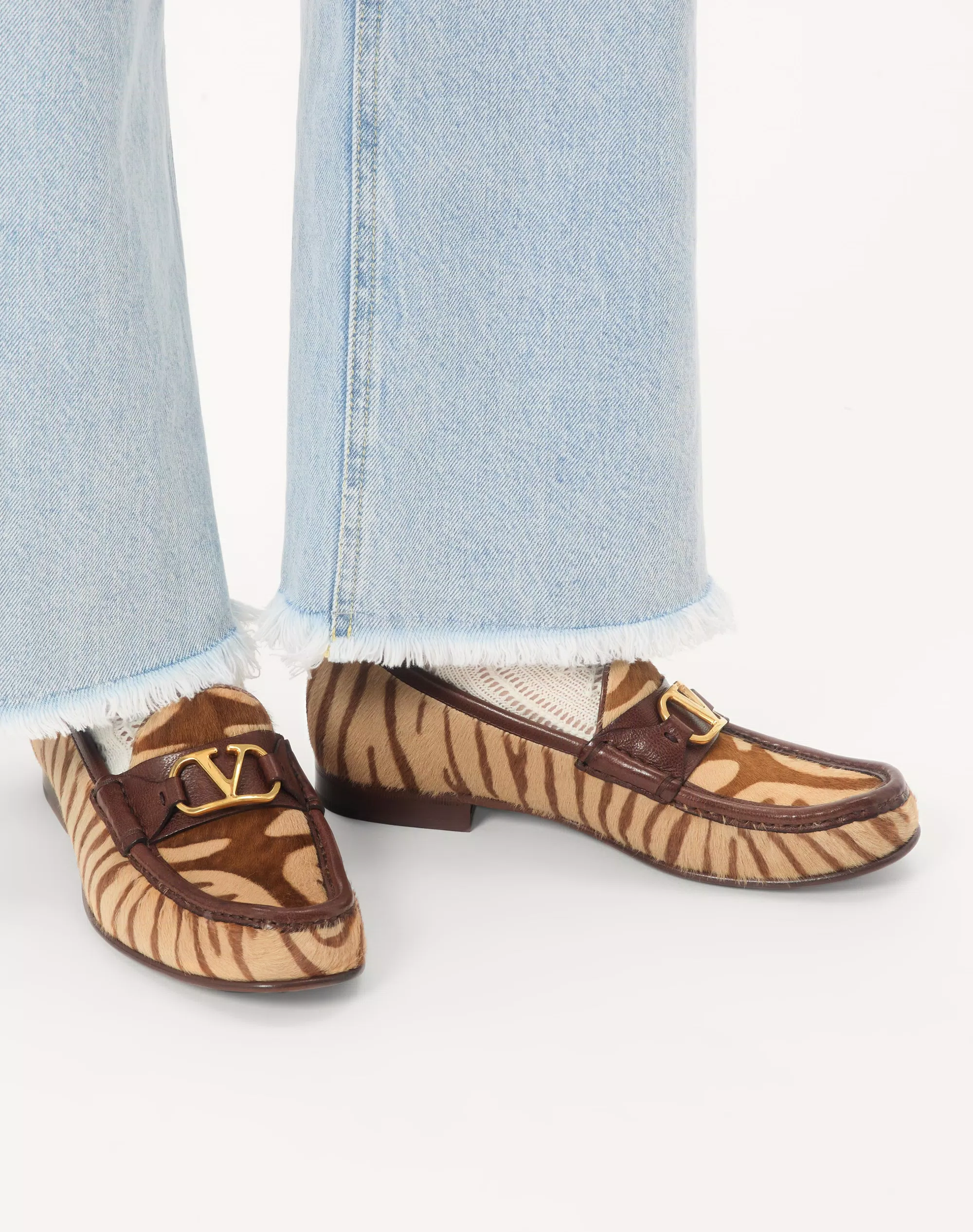 Valentino Vlogo Signature Pony-Effect Calfskin Loafer 20Mm - Image 8